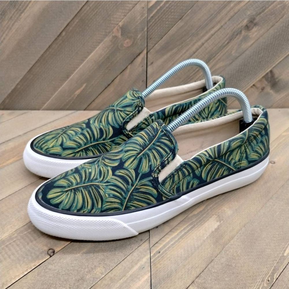 Keds Anchor Rifle Paper Co Palms‎ Slip On Casual Sneakers Womens Size 9.5 Green